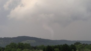 Tornado just north of Mineral Wells TX  our position hwy 337 